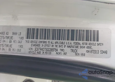 2016 Ram 2500 Slt from USA, damaged, VIN 3C6TR4DT5GG389794
